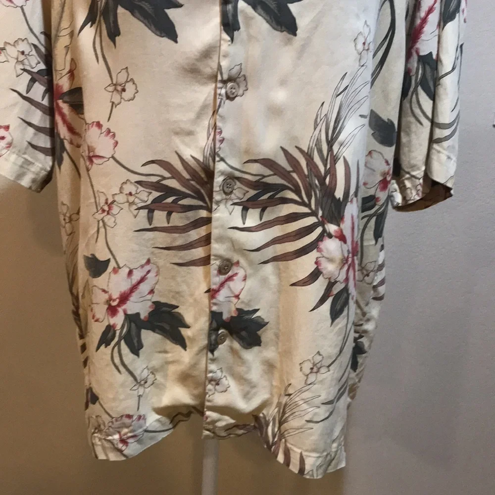 KulaKula Tropical Men's Silk Shirt-Size L